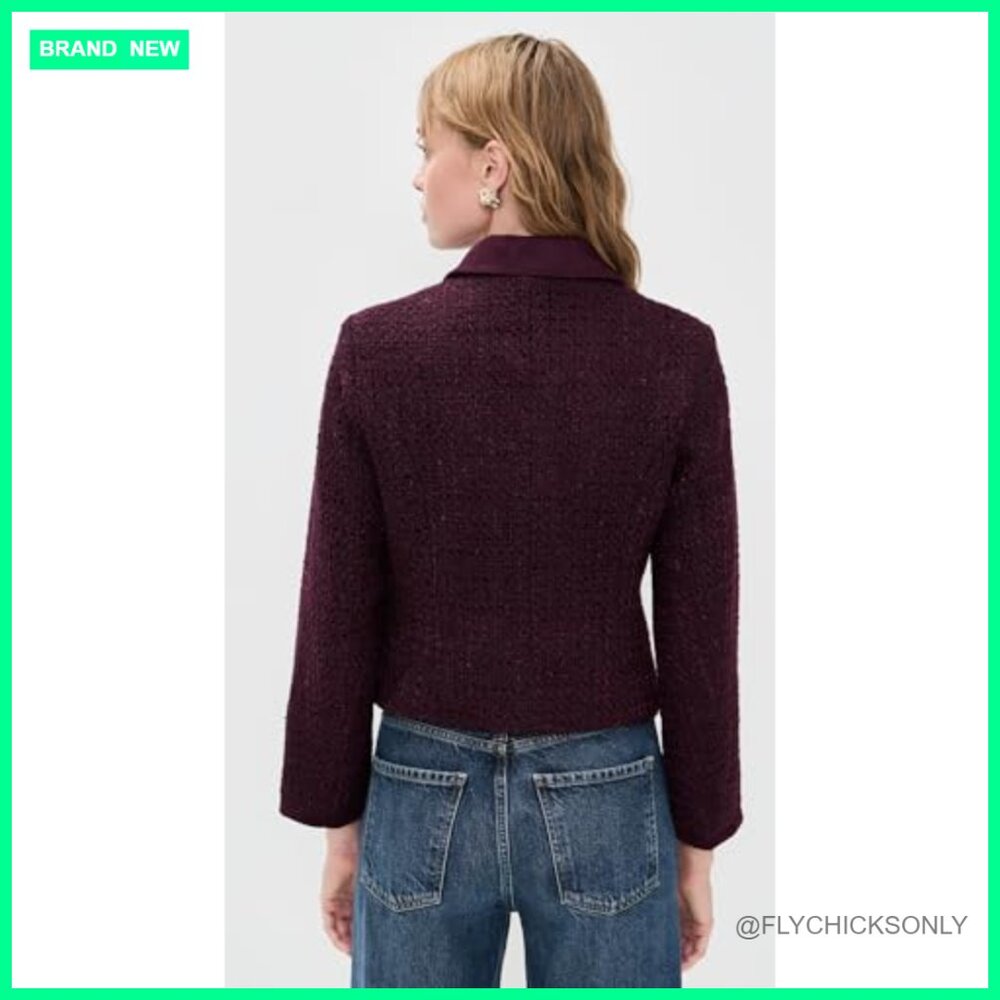 Polyester Wool Blend Casual Jacket with Faux Sued… - image 4